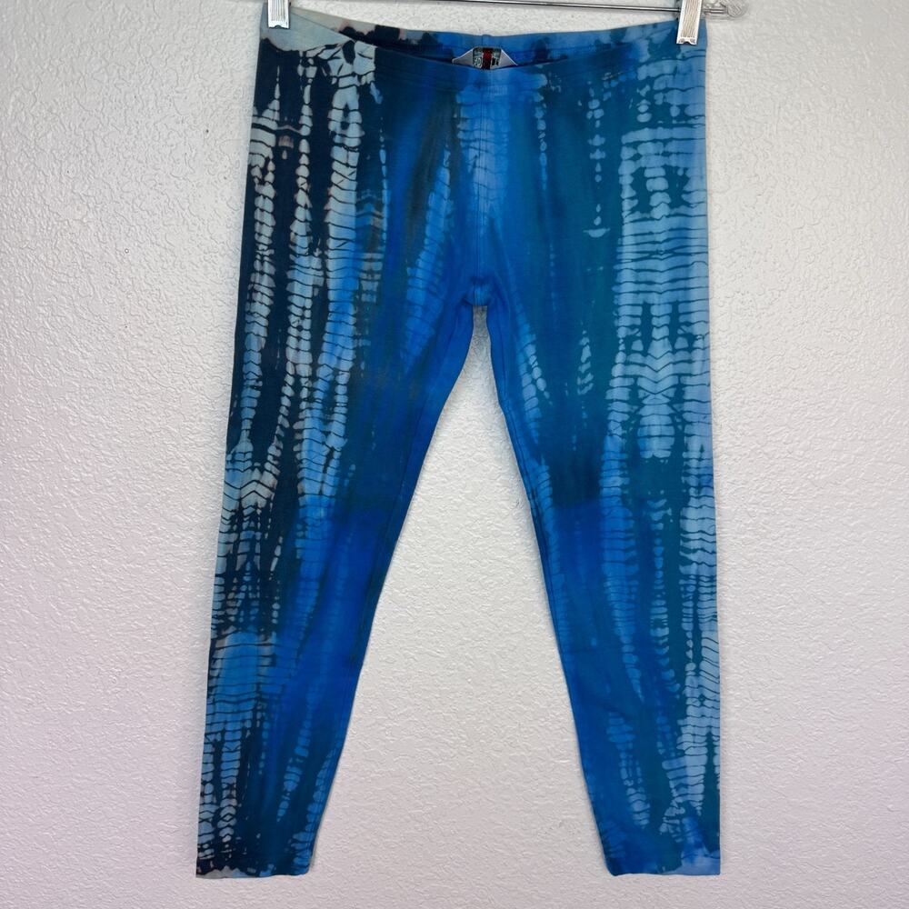 Hard Tail Forever Y2K Pants Women Medium Tie Dye Low Rise Crop Capri Cotton Lycr
